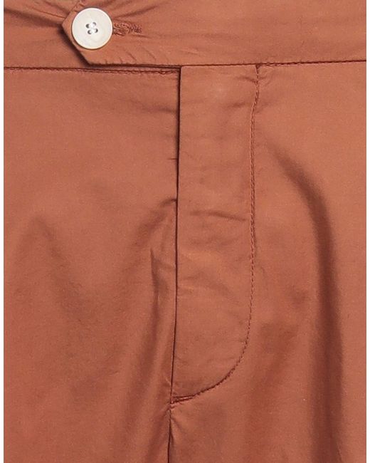Yan Simmon Brown Pants Cotton, Lycra, Elastane for men