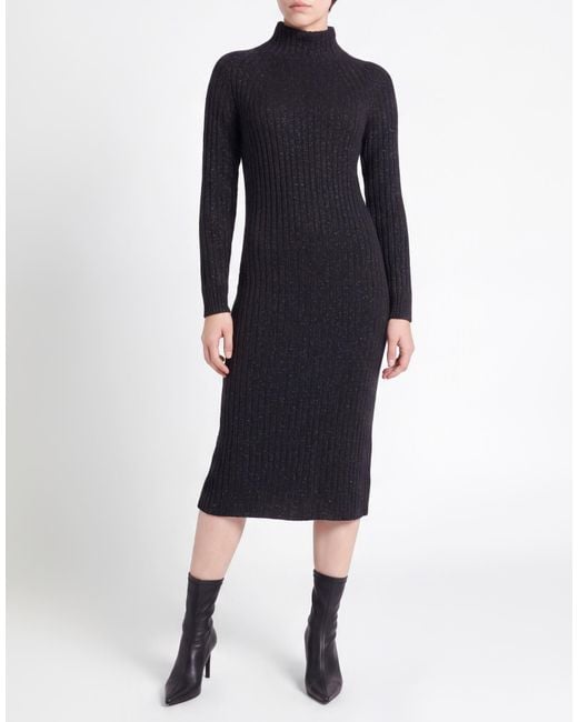 Peserico Blue Midi Dress Wool, Cashmere, Polyester