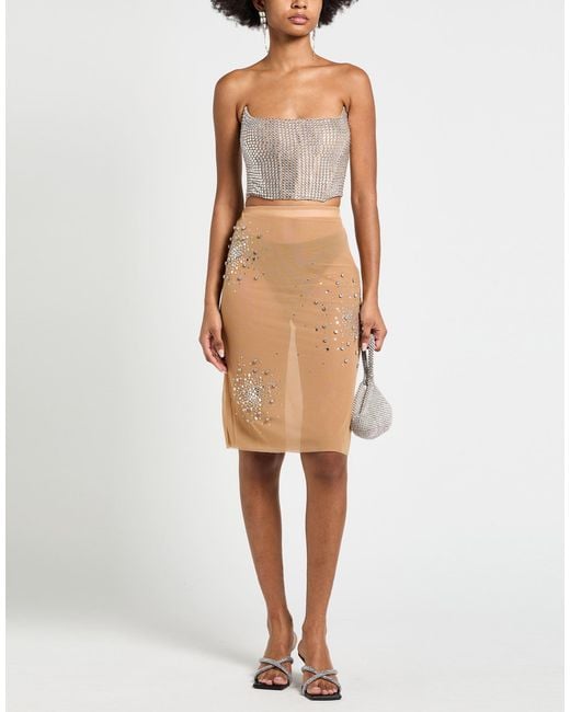DES_PHEMMES Natural Midi Skirt
