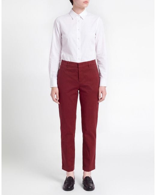 Aspesi Red Pants Cotton, Elastane