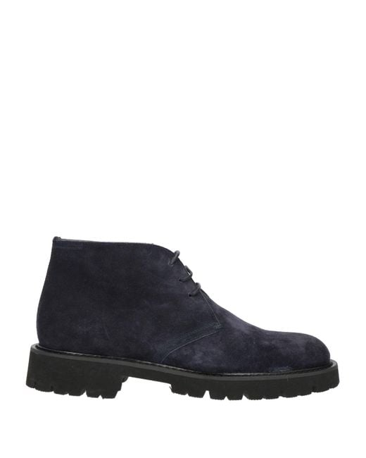 Rossano Bisconti Blue Ankle Boots Soft Leather for men