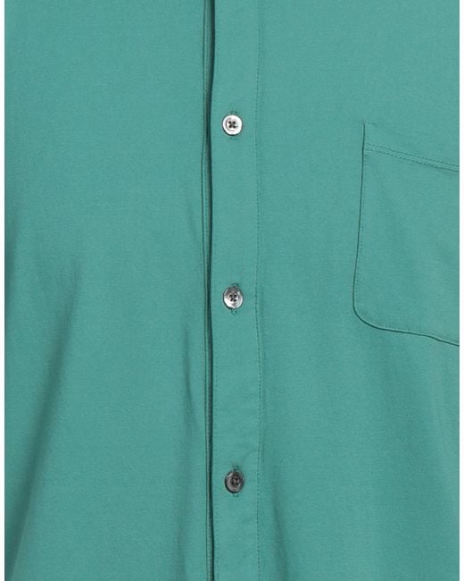 Alpha Studio Green Shirt Cotton, Elastane for men