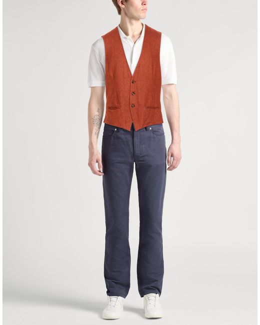 L.b.m. 1911 Tan Tailored Vest Wool, Polyester for men