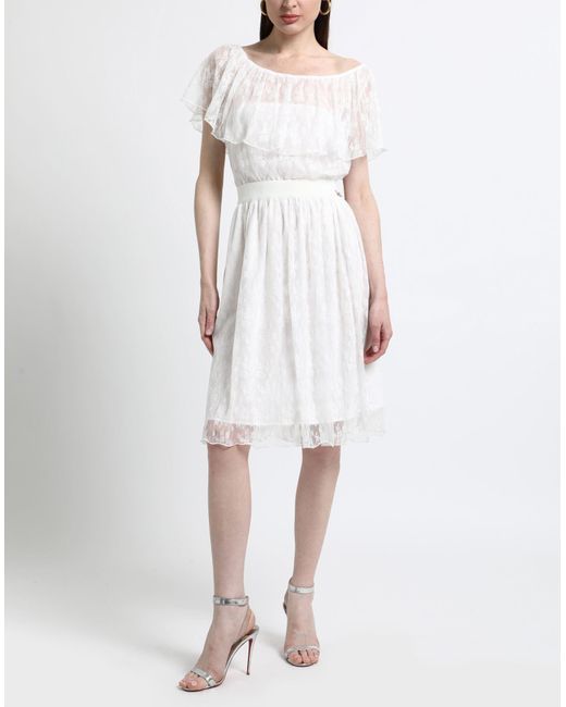 Blugirl Blumarine White Midi Dress