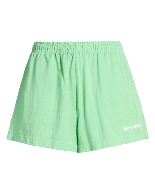 Sporty & Rich Green Shorts & Bermuda Shorts Cotton