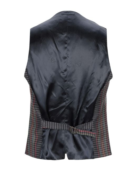 Gabriele Pasini Gray Tailored Vest Polyester, Cotton, Wool for men