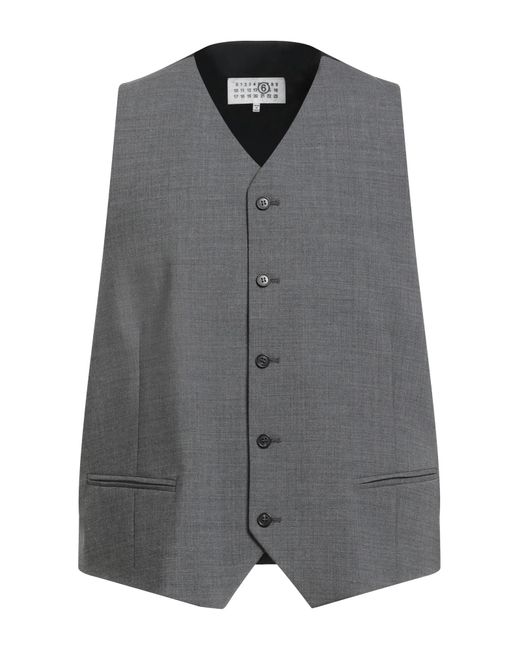 MM6 by Maison Martin Margiela Gray Tailored Vests for men