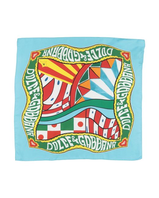 Dolce & Gabbana Blue Sky Scarf Silk