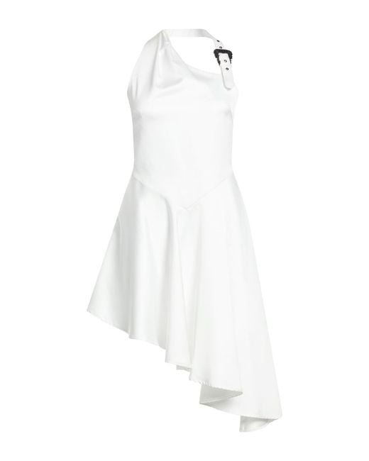 Versace Jeans Couture White Midi Dress Polyester