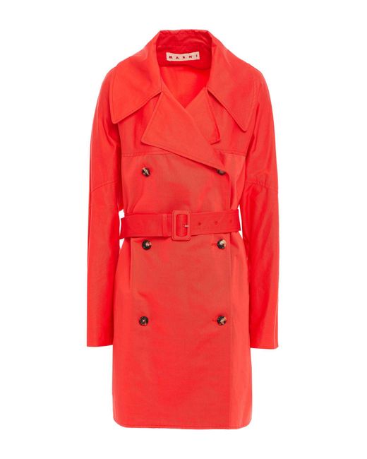 Marni Red Overcoat & Trench Coat