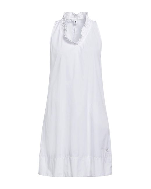 European Culture White Mini Dress