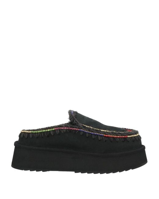 Mou Black Mules & Clogs