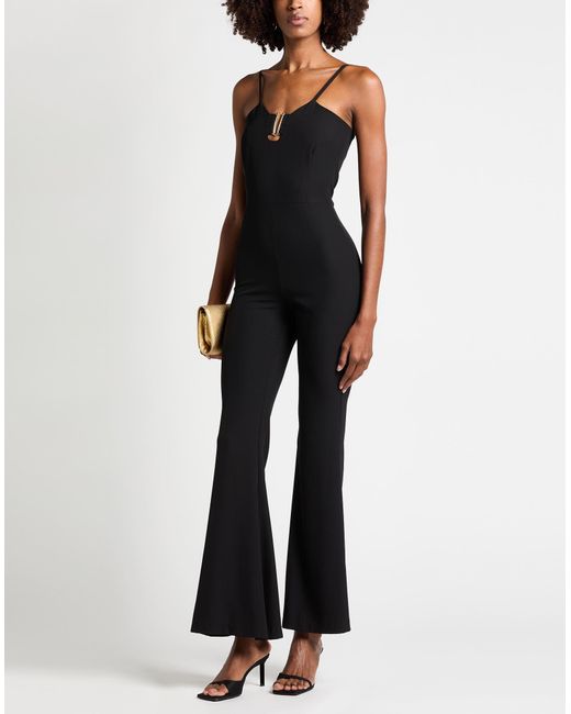 ViCOLO Black Jumpsuit Polyester, Elastane