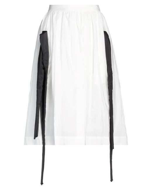 JORDANLUCA White Midi Skirt