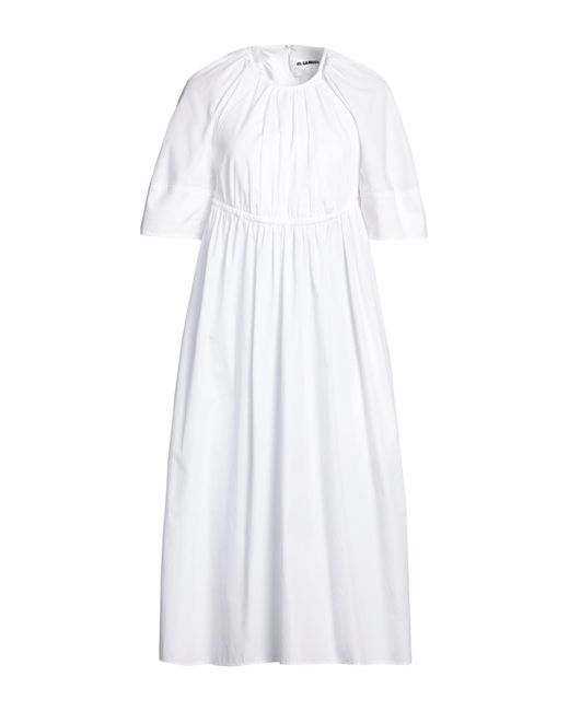 Jil Sander White Midi Dress