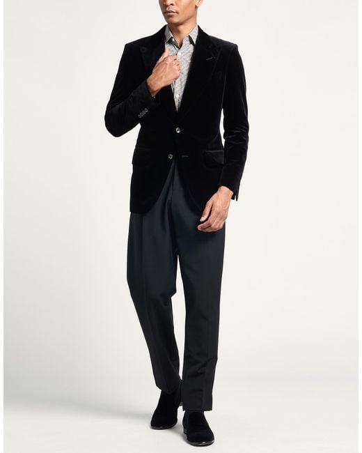 Tom Ford Black Blazer Cotton for men