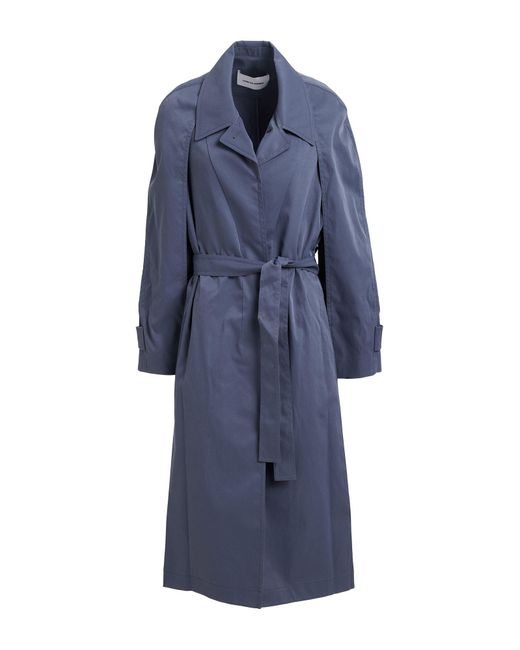 Low Classic Blue Lead Overcoat & Trench Coat Polyester