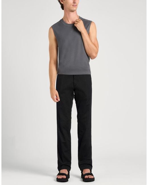 Mason's Black Pants Cotton, Elastane for men