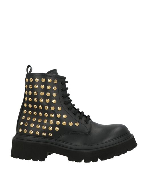 Les Hommes Black Ankle Boots Leather for men