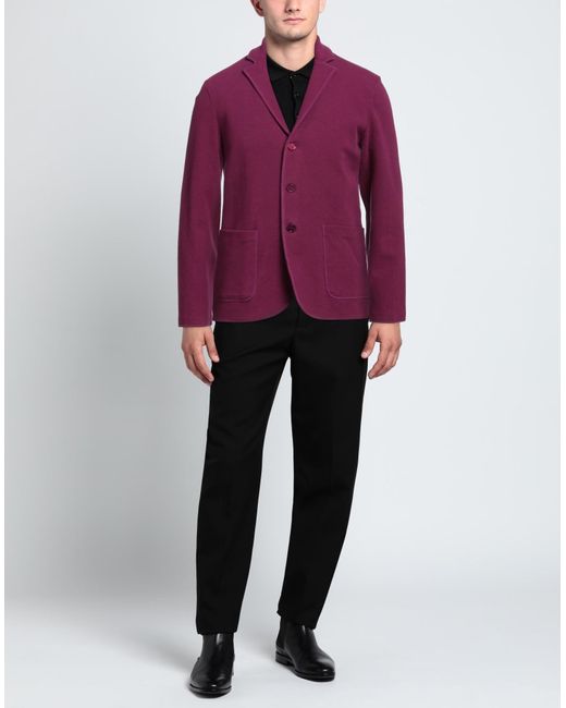 Majestic Filatures Purple Blazer for men