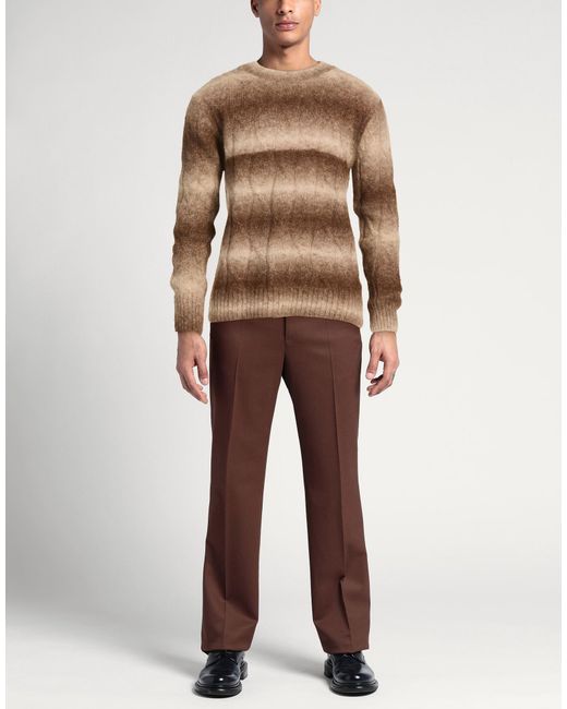 Retois Brown Sweater Alpaca Wool, Polyester for men