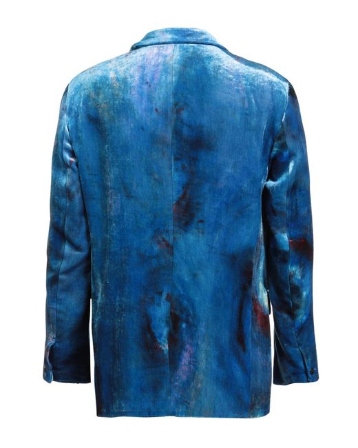 Marni Blue Blazer Viscose, Silk for men