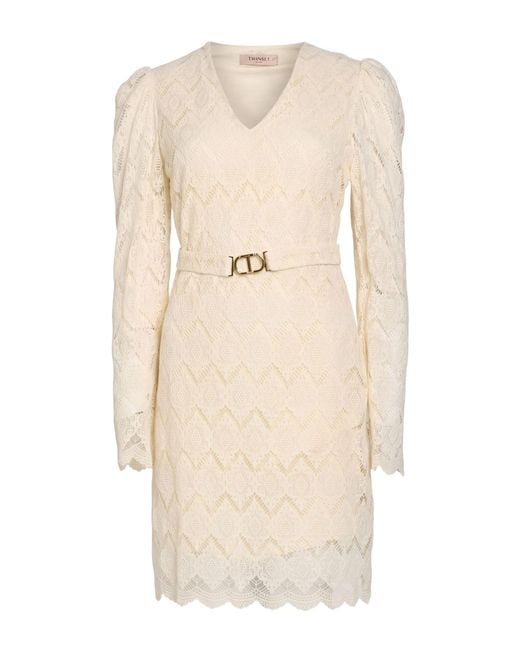 Twinset Natural Mini Dress