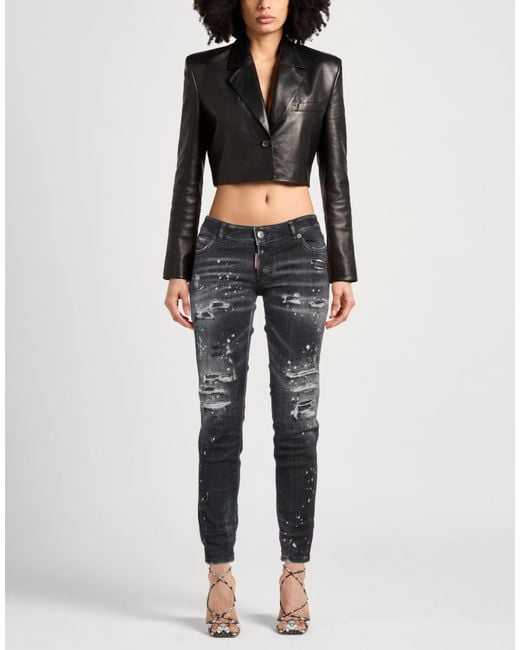 DSquared² Gray Jeans Cotton, Elastomultiester, Elastane