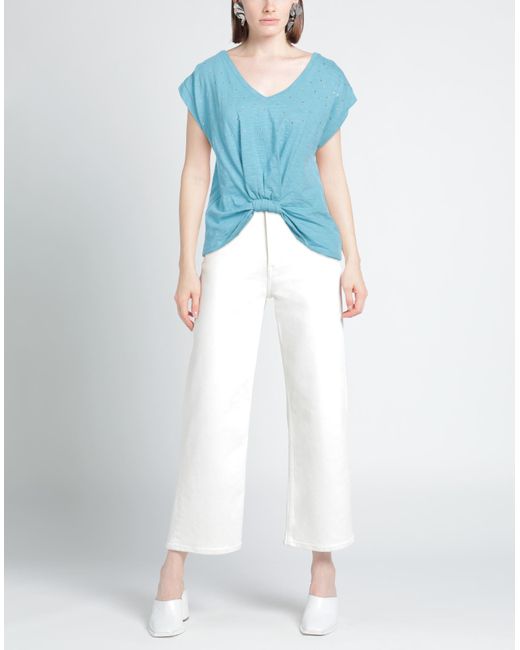 Salsa Jeans Blue T-Shirt Cotton, Modal