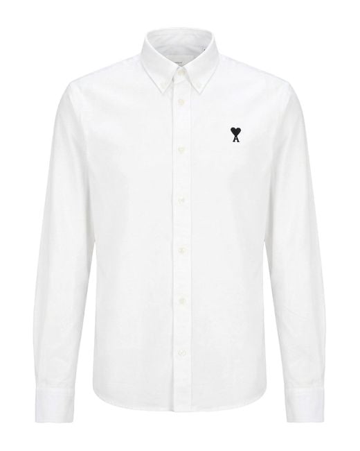 AMI White Shirt Cotton for men