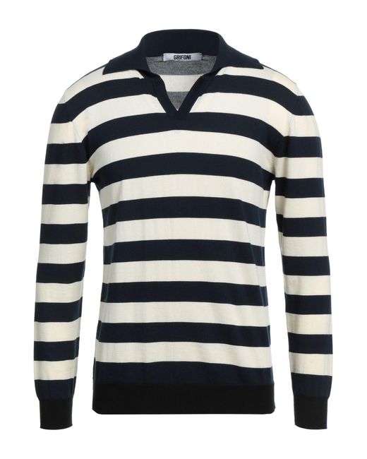 Mauro Grifoni Blue Sweater for men