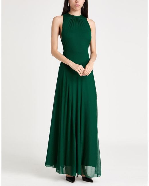 Max Mara Green Maxi Dress Viscose, Polyester