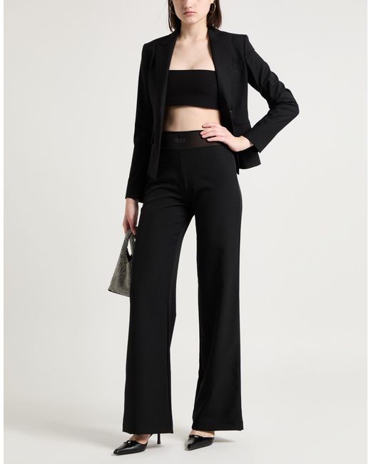 Gaelle Paris Black Pants Polyester, Elastane