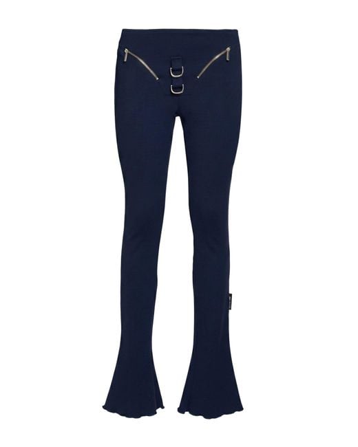 Off-White c/o Virgil Abloh Blue Midnight Pants Viscose, Polyamide, Elastane