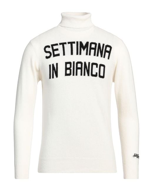 Mc2 Saint Barth Rollkragenpullover in White für Herren