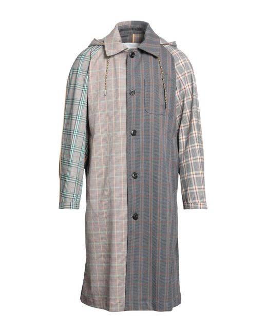 ANDERSSON BELL Gray Overcoat & Trench Coat for men