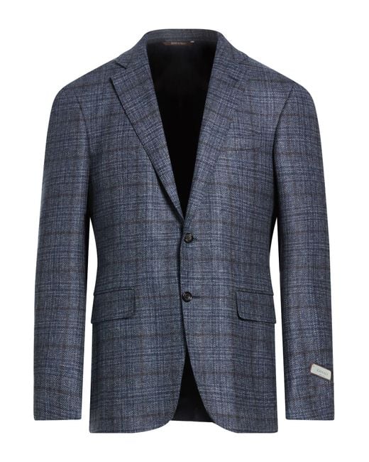 Canali Blue Blazer Wool for men