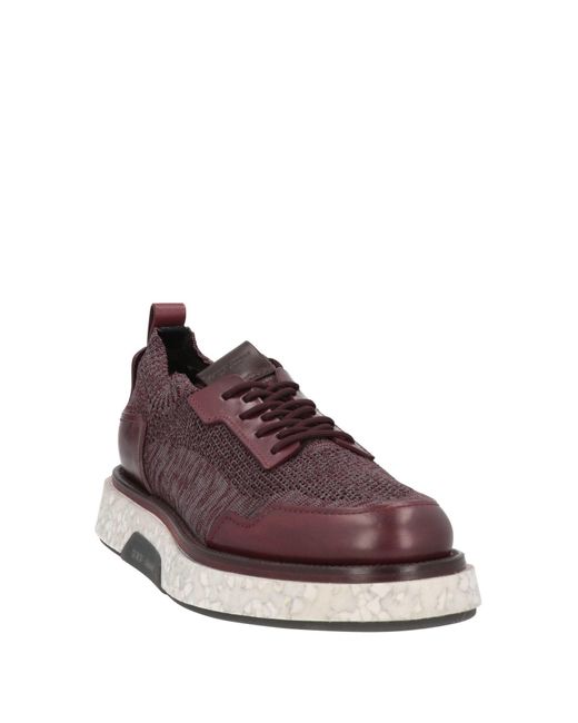 Giorgio Armani Brown Dark Sneakers Polyester, Calfskin for men
