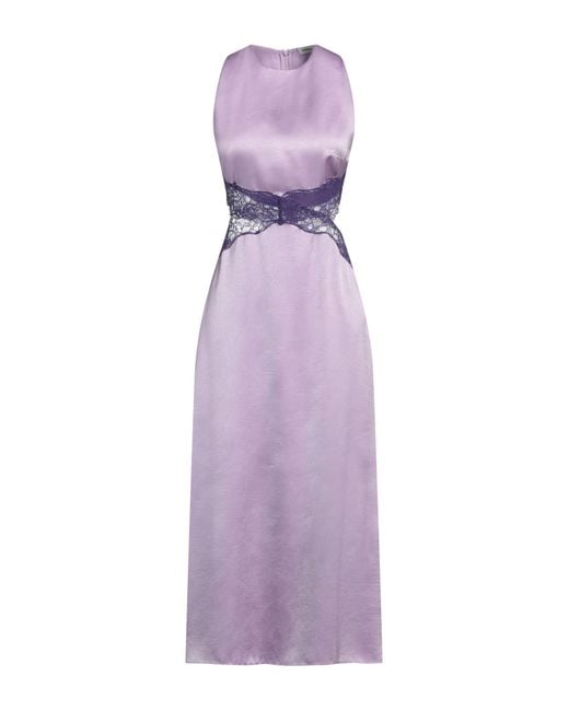 Sandro Purple Maxi Dress Polyester, Polyamide, Viscose