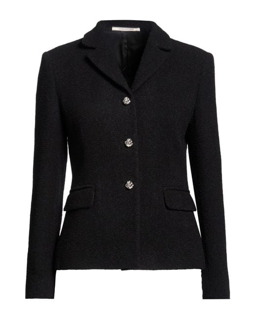 Tagliatore Black Jacket Virgin Wool, Polyamide