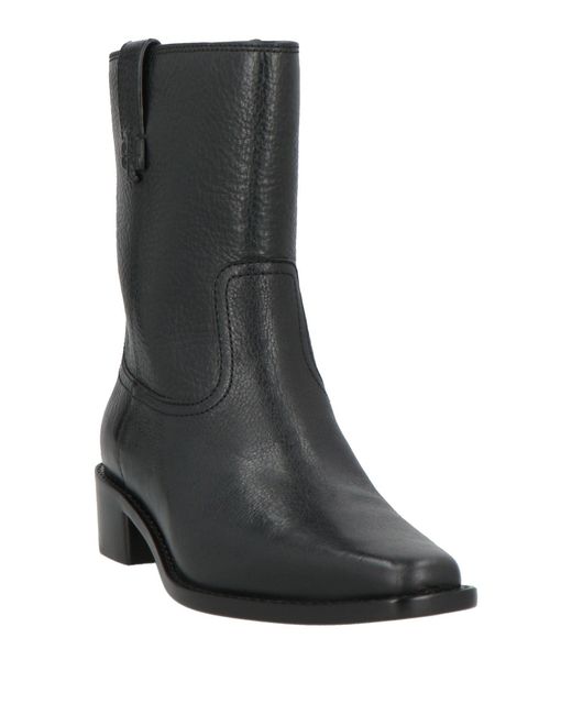 Tory Burch Black Ankle Boots Cowhide