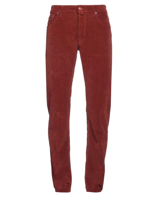 Jacob Cohen Red Pants Cotton, Elastane for men