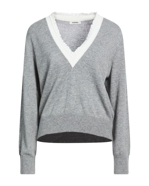 Sandro Gray Sweaters