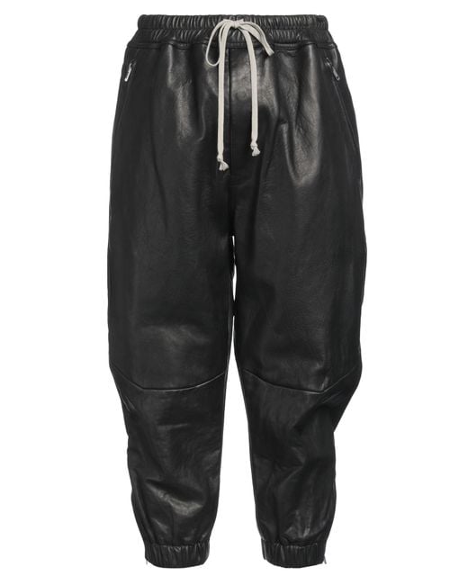 Rick Owens Black Pants Lambskin