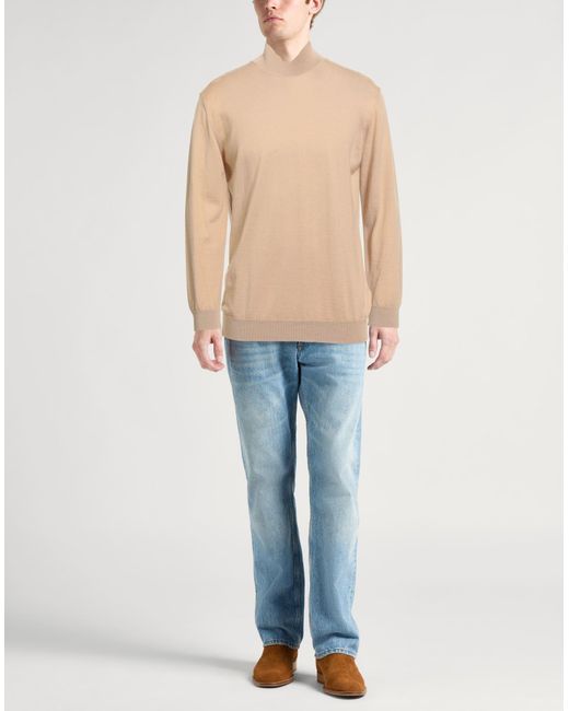 Daniele Fiesoli Natural Turtleneck for men