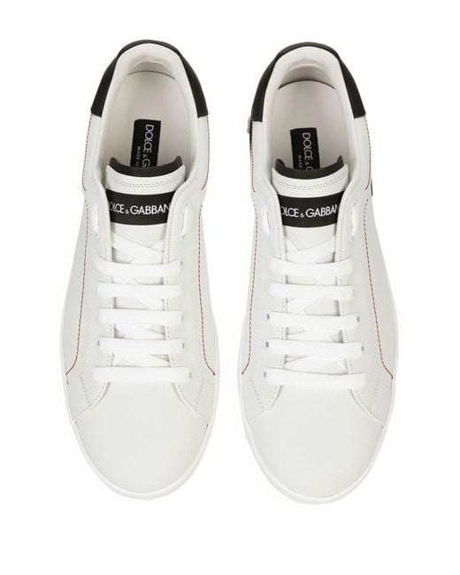 Dolce & Gabbana Sneakers Portofino aus Leder in White für Herren