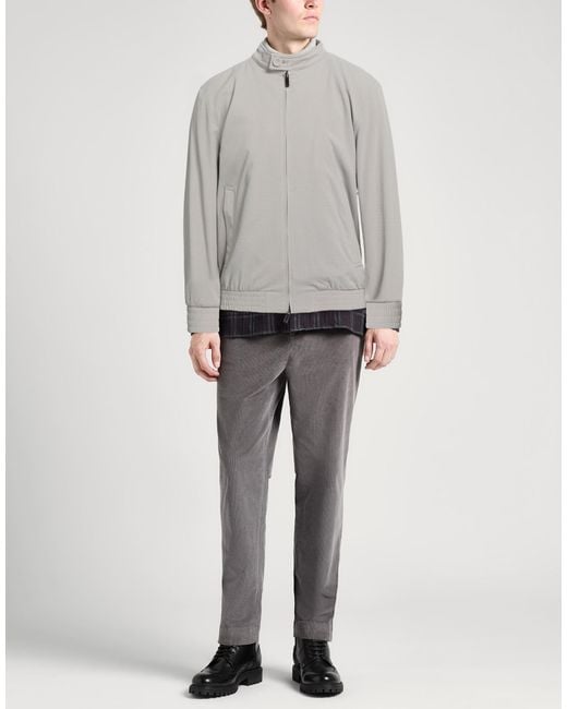 Emporio Armani Gray Jacket Polyester, Elastane for men