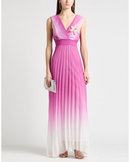 Camilla Pink Maxi Dress Polyester, Elastane