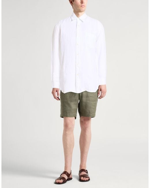 120% Lino White Shirt for men