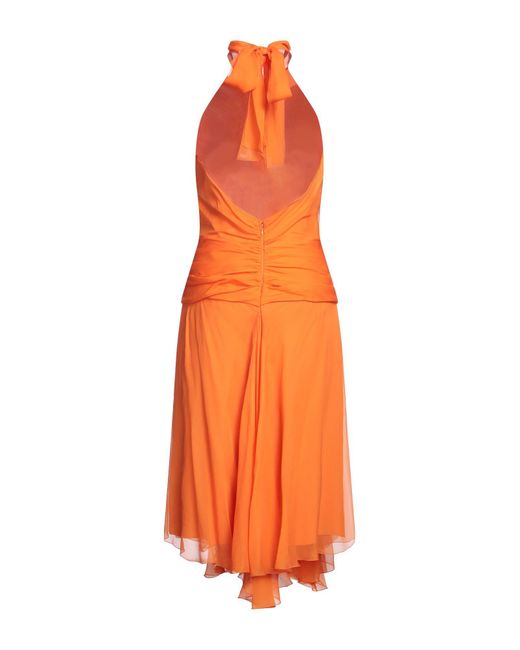 Alberta Ferretti Orange Maxi-Kleid